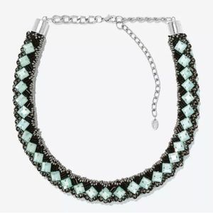 Zara Green/Black Statement Necklace NWT